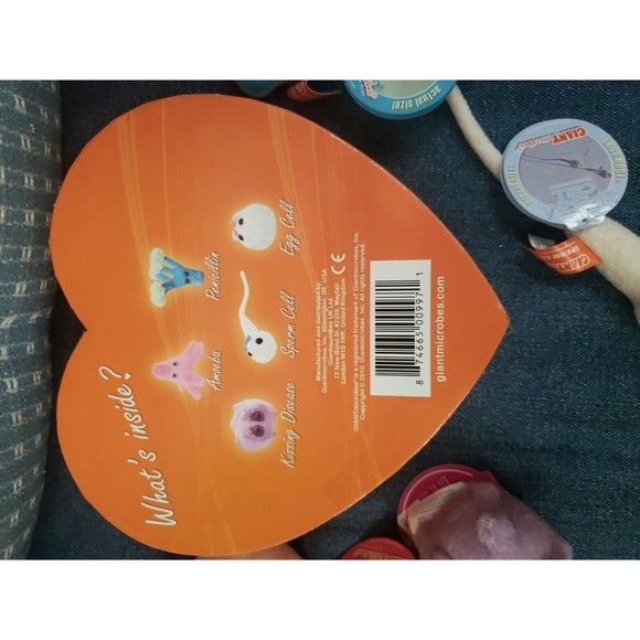 Giant Microbes Plush Set  AMOEBA SPERM EGG KISSING DISEASE PENICILLIN - Picture 7 of 10